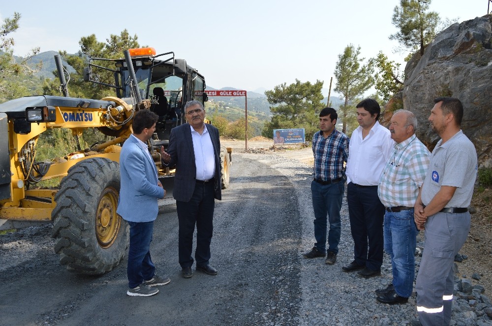 Gazipaşa Kızılgüney-Yeniköy yolu asfalta hazırlanıyor