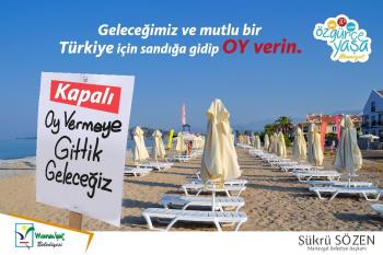 Antalya’da tatilcilere bilboardlı oy uyarısı