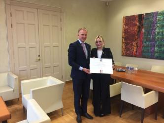 Letonya Fahri Konsolosu Ulukapı’ya devlet nişanı verildi