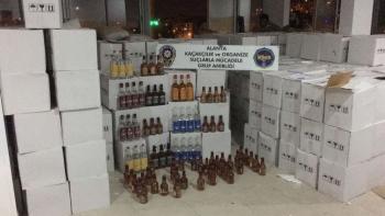 Alanya’da 7 bin 297 şişe kaçak/sahte alkollü içki ele geçirildi