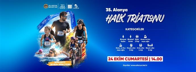Alanya'da 35. Halk Triatlonu Heyecanı 24 Ekim'de Yaşanacak