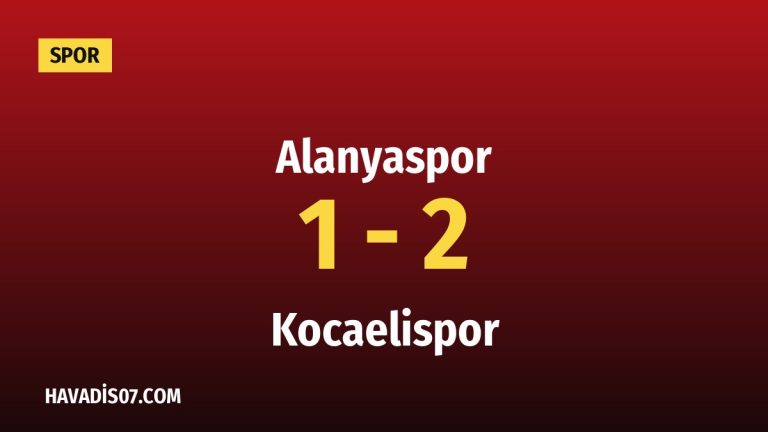 Alanyaspor Sahasında Kocaelispor’a Mağlup Oldu