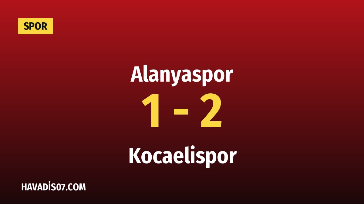 Alanyaspor Sahasında Kocaelispor'a Mağlup Oldu