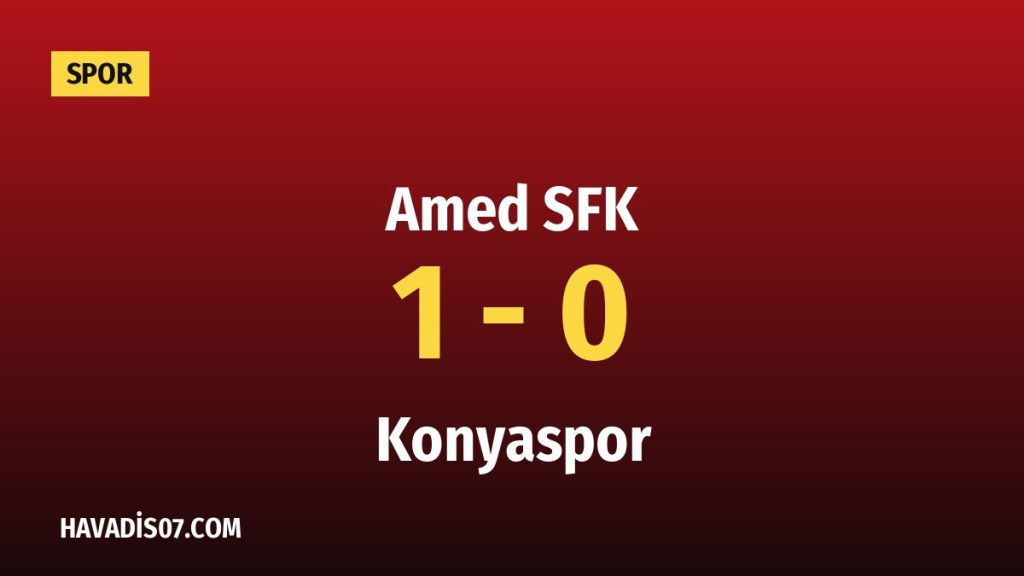 Amed SFK Evinde Konyaspor’u Tek Golle Geçti: 1-0