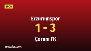 Çorum FK Deplasmanda Erzurumspor’u 3-1 Mağlup Etti