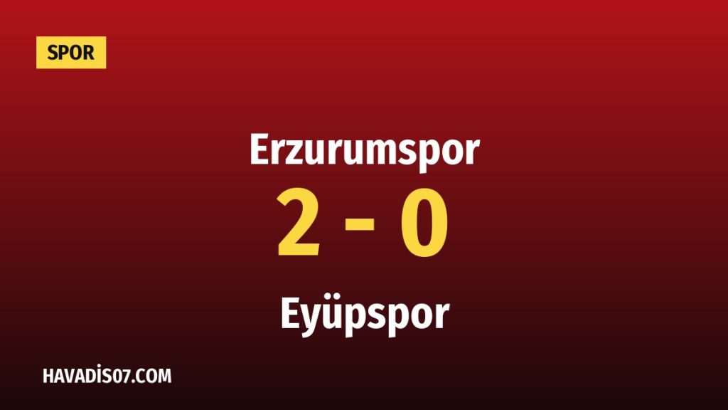 Erzurumspor Sahasında Eyüpspor’u 2-0 Mağlup Etti