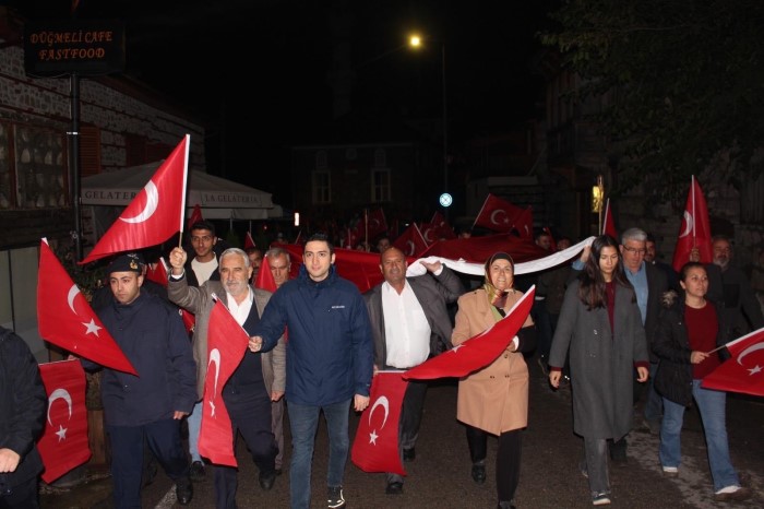 İbradı'da Cumhuriyet Yürüyüşü Coşkuyla Gerçekleştirildi