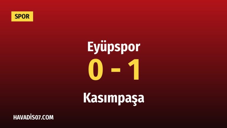 Kasımpaşa, Eyüpspor Deplasmanından Tek Golle Galip Ayrıldı