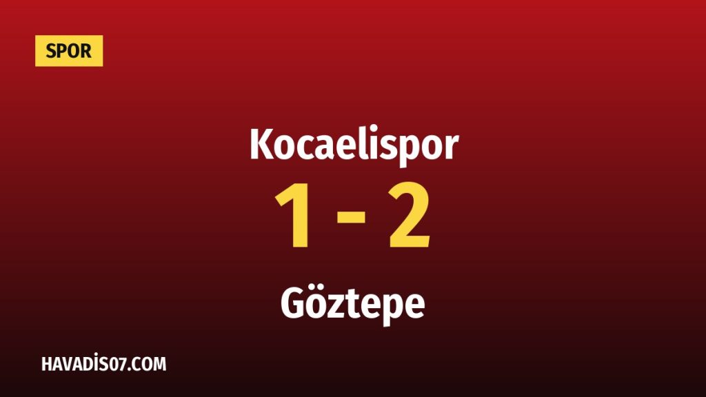Kocaelispor, Sahasinda Göztepe’ye Mağlup Oldu