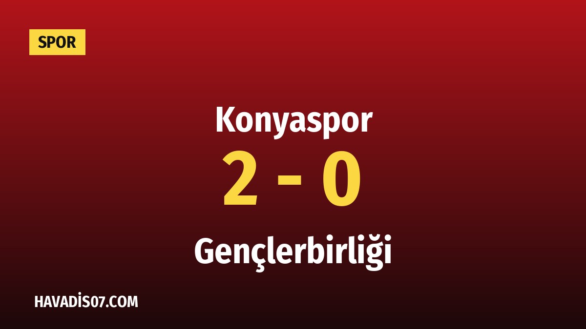 Konyaspor sahasında Gençlerbirliği'ni iki golle geçti