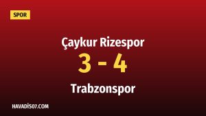 Trendyol Süper Lig’de Gol Düellosu: Çaykur Rizespor Trabzonspor’a Mağlup Oldu